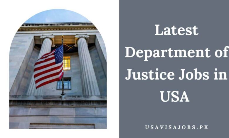 Latest Department of Justice Jobs in USA